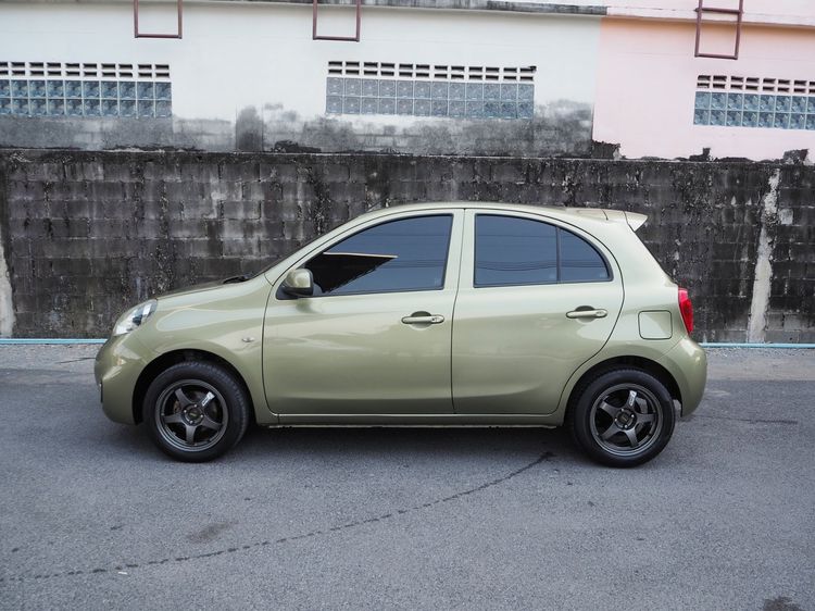 Nissan March 2015 1.2 EL Sedan เบนซิน ไม่ติดแก๊ส เกียร์อัตโนมัติ เขียว รูปที่ 4