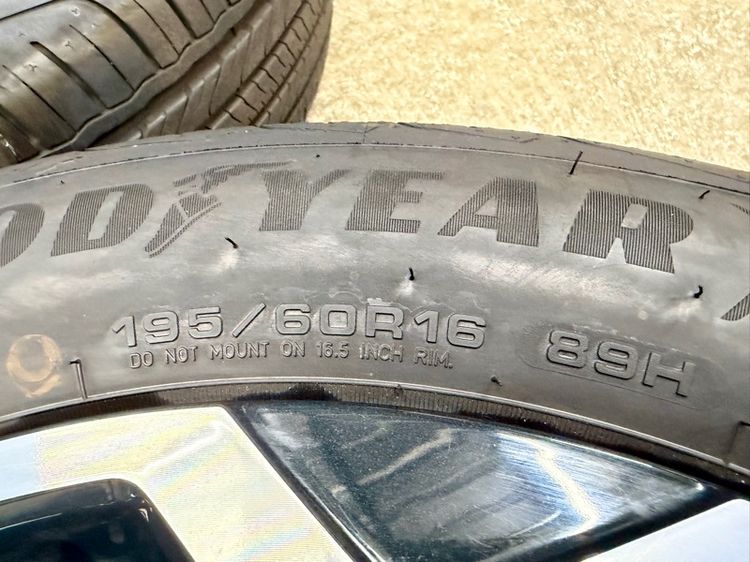 ล้อแม็ก SUZUKI SWIFT ขอบ 16” ถอดป้ายแดง ยาง GOODYEAR 195-60R16 ปี 25 ตุ่มหน้ายางยังอยู่ครบ รูปที่ 9