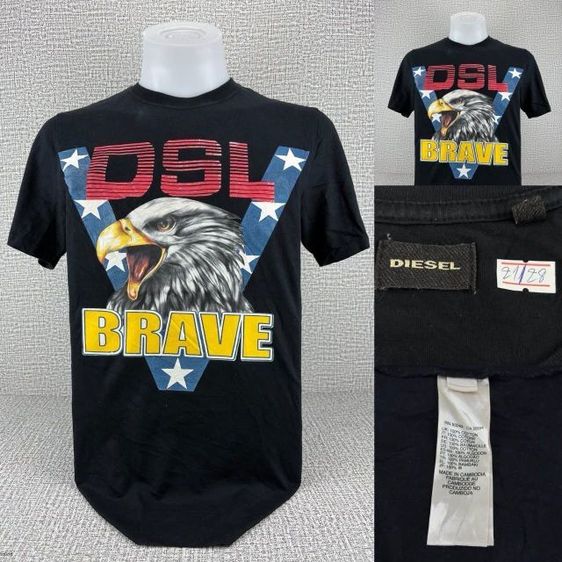 ดำ แขนสั้น เสื้อทีเชิ้ต อื่นๆ diesel size m อก21