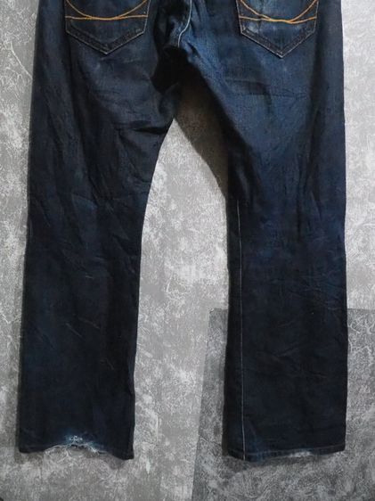 FACTOTUM Kuroki Denim Jeans Red Lines Made in Japan Mens Bootcut Size 30 waist รูปที่ 9