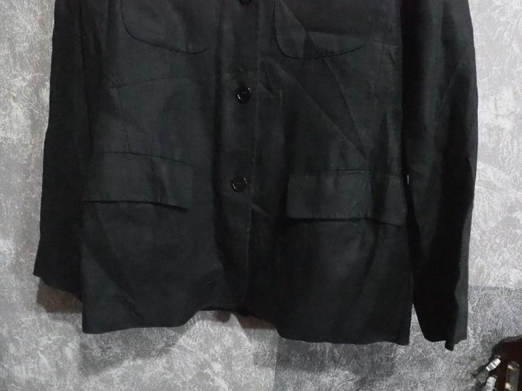 Vintage Max Mara Weekend Line linen safari jacket Size 4 usa รูปที่ 3