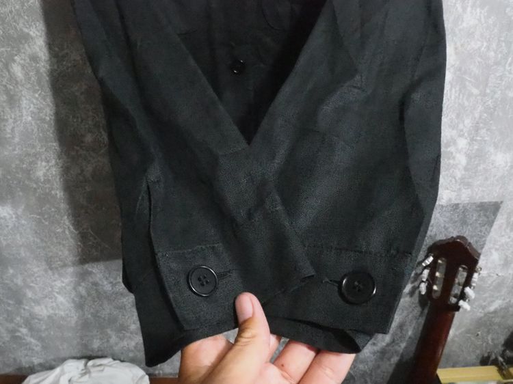 Vintage Max Mara Weekend Line linen safari jacket Size 4 usa รูปที่ 4
