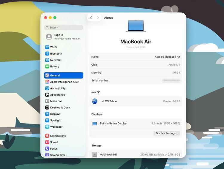 MacBook Air 13.6-inch M4 2025 Ram16GB SSD256GB SkyBlue apple care 29 April 2027  รูปที่ 12