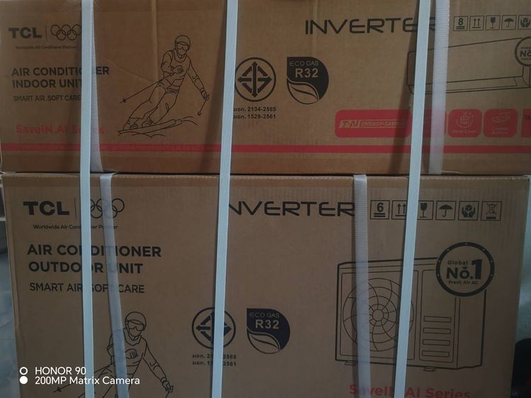 เป็นระบบอินเวอร์เตอร์ แอร์ติดผนัง TCL Inverter ของใหม่ 9200 BTU ราคา 5000 บาท