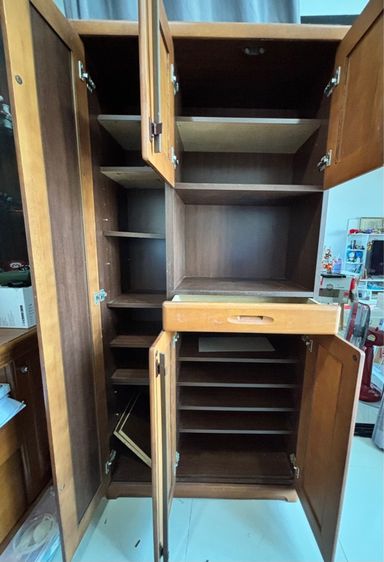 ขายตู้ชั้นวางของ เก็บหนังสือ มีกระจกในตัว  ขนาดกว้างยาวสูง 37 x 87 x 183 ซม. รูปที่ 4