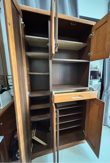 ขายตู้ชั้นวางของ เก็บหนังสือ มีกระจกในตัว  ขนาดกว้างยาวสูง 37 x 87 x 183 ซม. รูปที่ 5