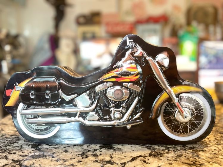 กล่องสังกะสีวินเทจ Harley-Davidson รูปที่ 2