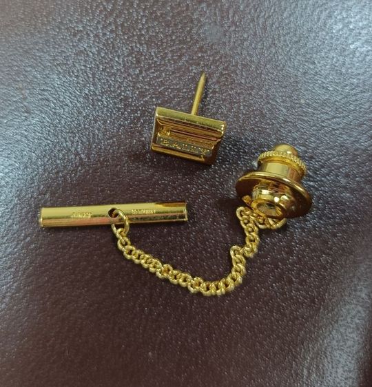 📌Cufflinks คัฟลิงค์ Tie tack เข็มกลัดติดเนคไท แบรนด์  BALLY แท้ 📌 รูปที่ 9