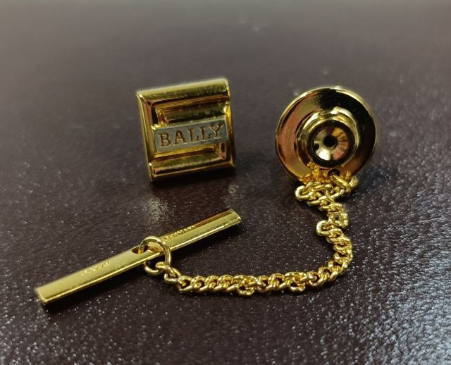 📌Cufflinks คัฟลิงค์ Tie tack เข็มกลัดติดเนคไท แบรนด์  BALLY แท้ 📌 รูปที่ 8