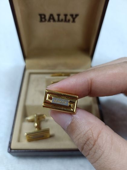📌Cufflinks คัฟลิงค์ Tie tack เข็มกลัดติดเนคไท แบรนด์  BALLY แท้ 📌 รูปที่ 5