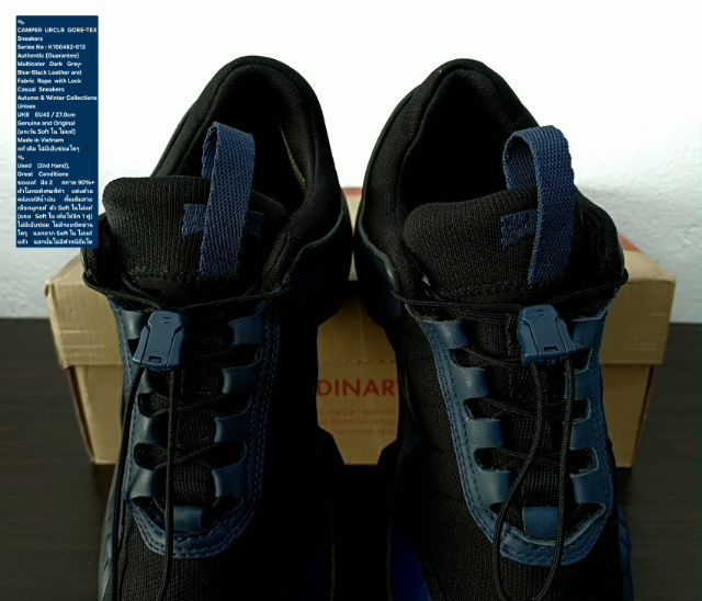 CAMPER URCLR GORE-TEX Sneakers, Unisex 8UK 42EU(27.0cm) ของแท้ มือ 2 สภาพเยี่ยม, รองเท้า CAMPER ผ้าใบผสมหนังแท้ พื้นเต็ม เชือกดึงรัด สวยมาก รูปที่ 8
