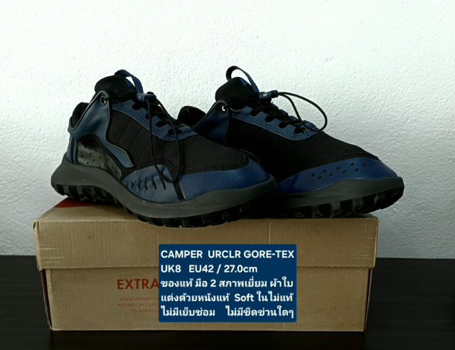 CAMPER URCLR GORE-TEX Sneakers, Unisex 8UK 42EU(27.0cm) ของแท้ มือ 2 สภาพเยี่ยม, รองเท้า CAMPER ผ้าใบผสมหนังแท้ พื้นเต็ม เชือกดึงรัด สวยมาก รูปที่ 4