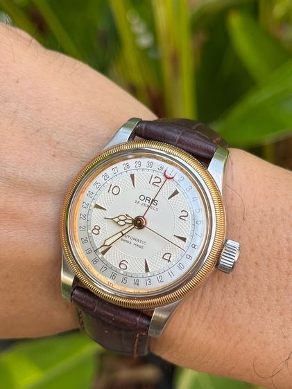 ขาว ORIS Big Crown  Ref.7551  AUTOMATIC MEN WATCH  Pink Gold  Bezel Men’Watch 