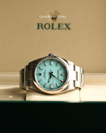 Rolex Oyster Perpetual 126000 Turquoise Blue Dial Oyster Steel 2025 36mm. Fullset 
