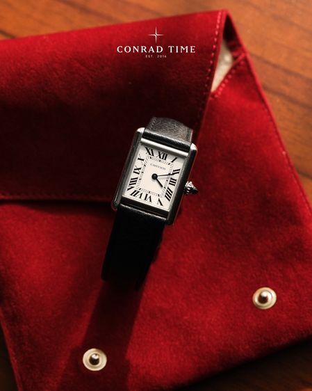 Cartier Tank Must WSTA0042 Small Silver Dial Black leather strap 2022 22 x 29.5 mm. Fullset  รูปที่ 2