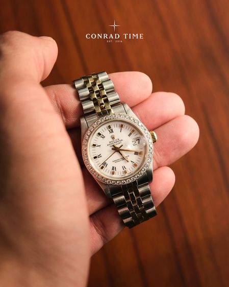 Rolex Datejust 68273 White Roman Dial Two-Tone Jubilee 31mm.  รูปที่ 3