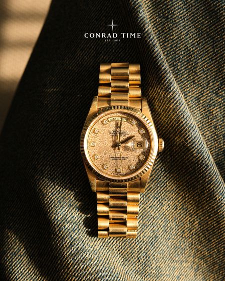 Rolex Day-Date 18238 “Jurassic Park” Fossil Dial 18k Yellow gold President 36mm.  รูปที่ 4