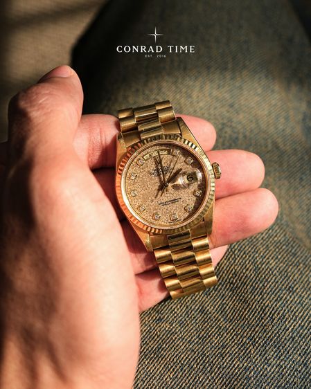 Rolex Day-Date 18238 “Jurassic Park” Fossil Dial 18k Yellow gold President 36mm.  รูปที่ 3