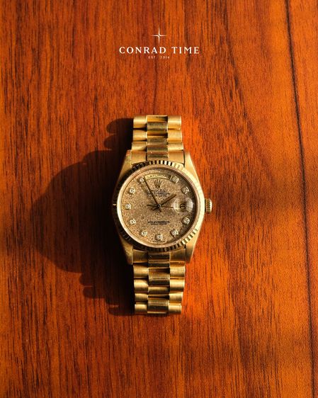 Rolex Day-Date 18238 “Jurassic Park” Fossil Dial 18k Yellow gold President 36mm.  รูปที่ 2