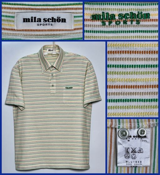 ⚠️เหมือนใหม่‼️เสื้อโปโล mila schön ของแท้ แบรนด์เนมราคาแพง ITALY
