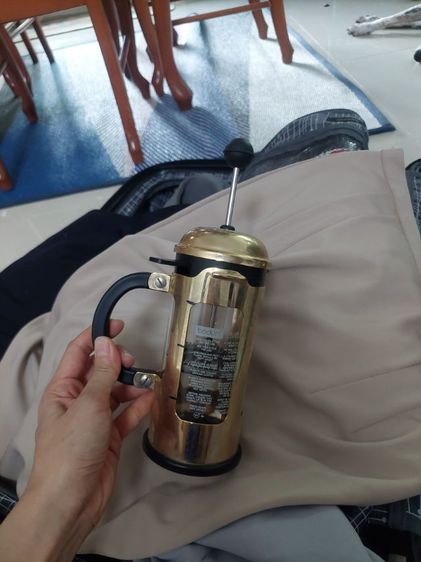 used bodum french press สีทอง หายาก ของใหม่ 3500 ขายถูกกว่าครึ่ง  รูปที่ 2