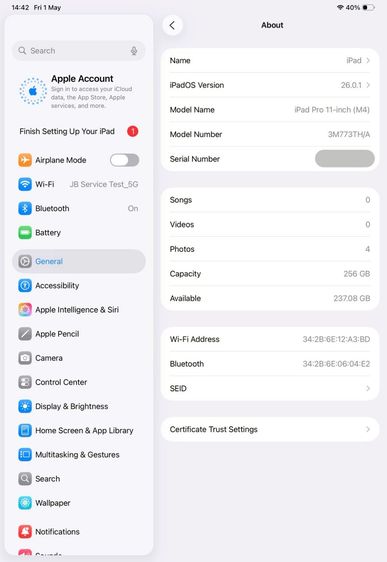 ✨ iPad Pro 11" M4 Wi-Fi 256GB 🎉 รหัสสินค้า PA146 🎉 รูปที่ 12