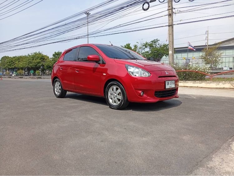 Mitsubishi Mirage 2013 1.2 GLS Limited Sedan เบนซิน ไม่ติดแก๊ส เกียร์อัตโนมัติ แดง