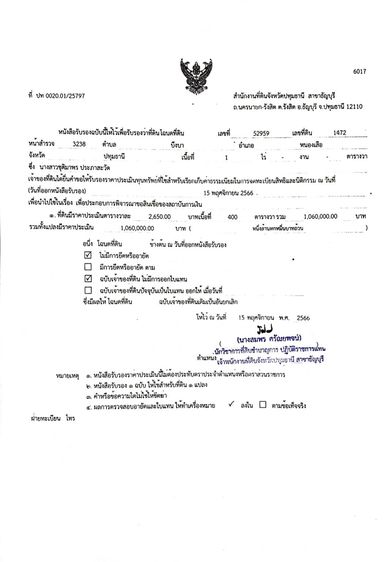 ขายด่วนที่ดินเปล่า อ.หนองเสือ ปทุมธานี รูปที่ 3