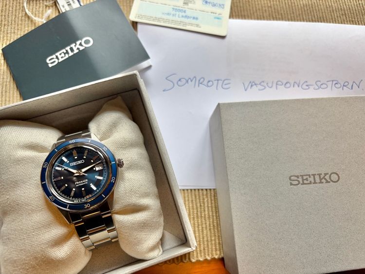 น้ำเงิน Seiko Presage สภาพเหมือนใหม่ใช้น้อย