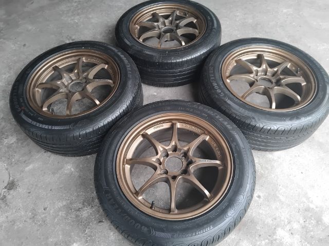 CE28 สีน้ำตาล พร้อมยาง goodyear 195 55 15 ปลายปี 20