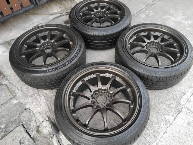 17" CE28 สีน้ำตาลเข้ม 5 รู 114 ขอบ 17 พร้อมยางปี 22