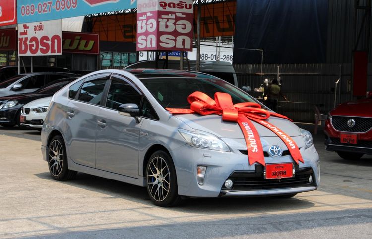Toyota Prius 2013 1.8 Hybrid Top Option Grade Sedan ไฮบริด ไม่ติดแก๊ส เกียร์อัตโนมัติ เทา