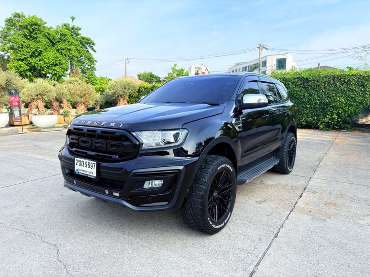 Ford Everest 2021 2.0 Titanium Plus ดีเซล ไม่ติดแก๊ส เกียร์อัตโนมัติ ดำ รูปที่ 2