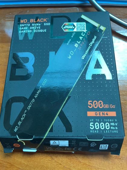 ที่เก็บข้อมูลและเมมโมรี่การ์ด WD BLACK SN770 500GB WDS500G3X0E WD SSD M.2 PCIe GEN4 (มือสอง ยังไม่เคยใช้งาน)