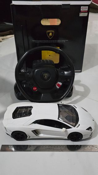 โมเดลรถสะสม รถโมเดลบังคับ Lamborghini Aventador 1:14 ลิขสิทธิ์แท้ บังคับพวงมาลัย มีเกียร์  มีเสียงเครื่อง มีไฟหน้า ใส่ถ่าน หายากตอนนี้ เมืองนอก 2000อัพ