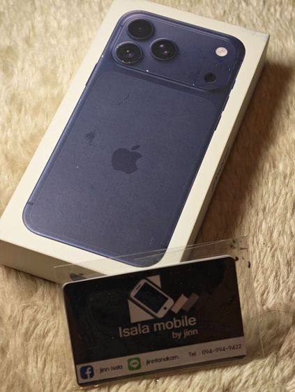 iPhone 17 Pro Max (256 GB) Deep Blue สุขภาพแบต 100 รอบชาร์ต 20 เครื่องศูนย์ไทย เดิมๆทุกจุด