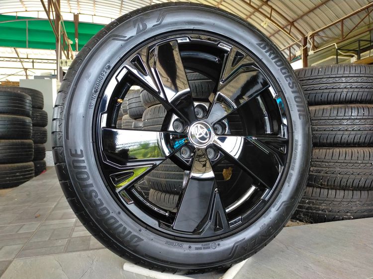 แม็กฮอนด้า ขอบ18 สีอบpowder coat พร้อมยางบริสโตน 225 50 18 ปี24 ยางสวยทุกเส้น ใส่ revo vigo camry chr innova