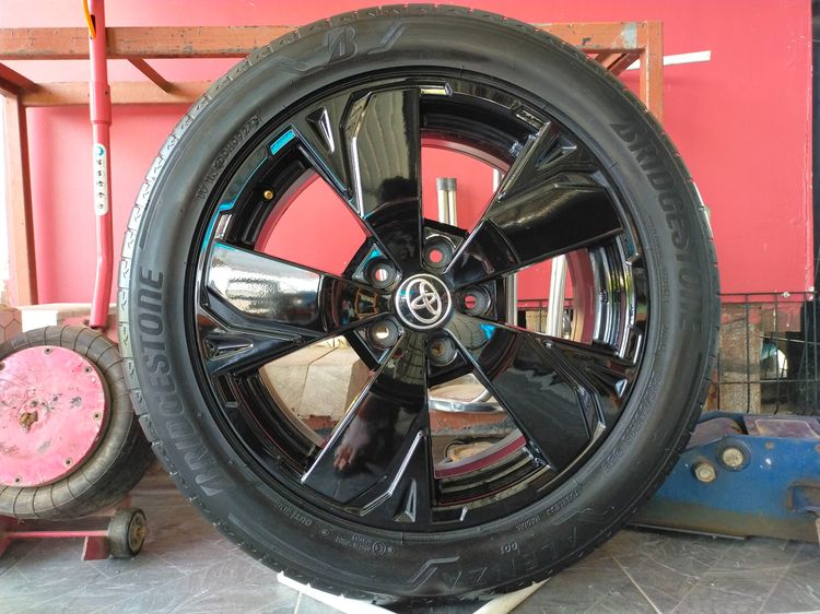 แม็กฮอนด้า ขอบ18 สีอบpowder coat พร้อมยางบริสโตน 225 50 18 ปี24 ยางสวยทุกเส้น ใส่ revo vigo camry chr innova รูปที่ 3