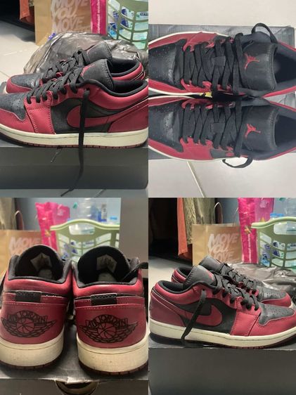 รองเท้าออกกำลังกาย Nike ผู้ชาย แดง Jordan 1 reverse bred