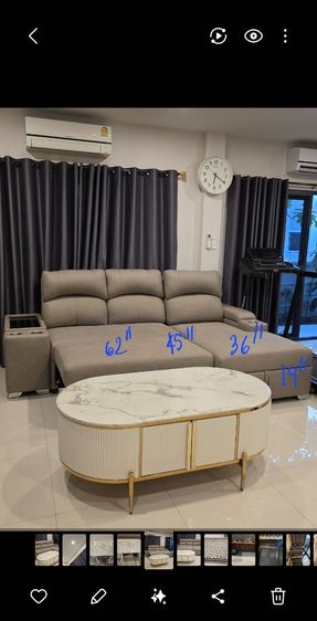 โต๊ะกลางโซฟาหน้าหินอ่อน