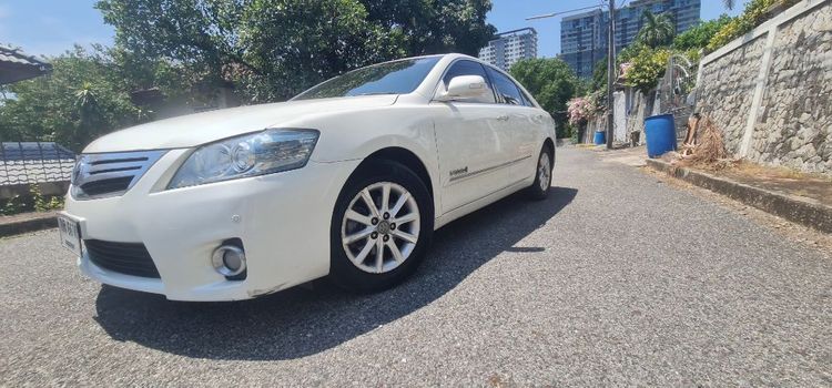 Toyota Camry 2010 2.4 Hybrid Sedan ไฮบริด ไม่ติดแก๊ส เกียร์อัตโนมัติ ขาว รูปที่ 3
