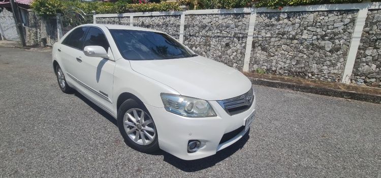 Toyota Camry 2010 2.4 Hybrid Sedan ไฮบริด ไม่ติดแก๊ส เกียร์อัตโนมัติ ขาว