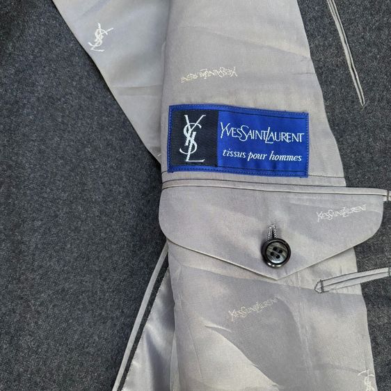 สูท Yves Saint Laurent Gray Blazer Wool Charcoal Grey Suit รูปที่ 5
