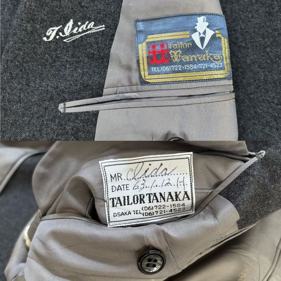 สูท Yves Saint Laurent Gray Blazer Wool Charcoal Grey Suit รูปที่ 9