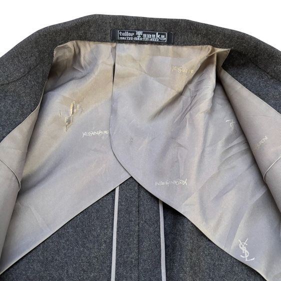 สูท Yves Saint Laurent Gray Blazer Wool Charcoal Grey Suit รูปที่ 7