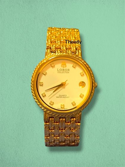 ขายนาฬิกาข้อมือ ยูนิเซ็กซ์ LOBOR Collection สีทอง  งานดีไซน์หรู สไตล์ผู้บริหาร ใส่แล้วดูภูมิฐาน หน้าปัดขาวตัดทองสวยเด่นมาก  รูปที่ 2
