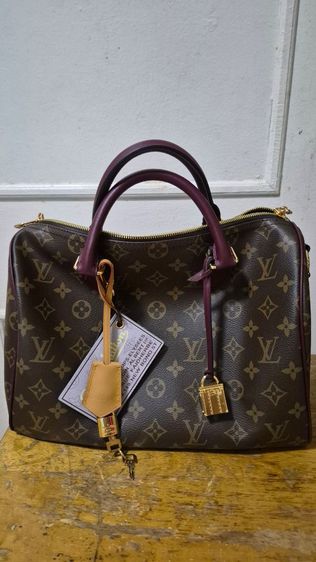 หญิง น้ำตาล หนังแท้ Louis Vuitton กระเป๋า Louise Vuitton Speedy 30
