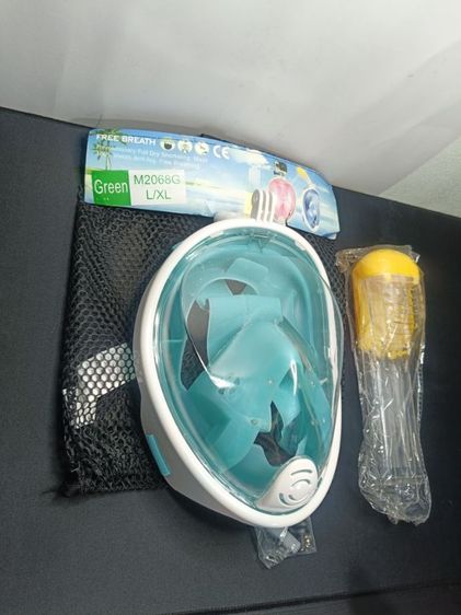 อื่นๆ หน้ากากดำน้ำตื้นแบบเต็มหน้า (Full Face Snorkeling Mask) รุ่น M2068G สีเขียวมิ้นท์ (Green)