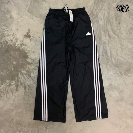 ผู้หญิง ดำ กางเกงขายาว กางเกงวอร์มขาบาน Adidas 3Stripes