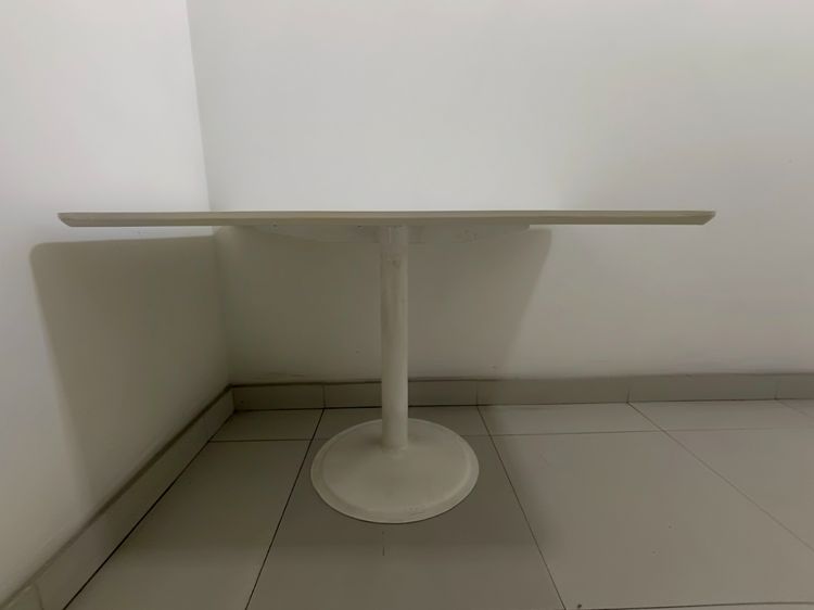 โต๊ะทำงาน โต๊ะกินข้าว สีขาว 120x70 cm รูปที่ 2